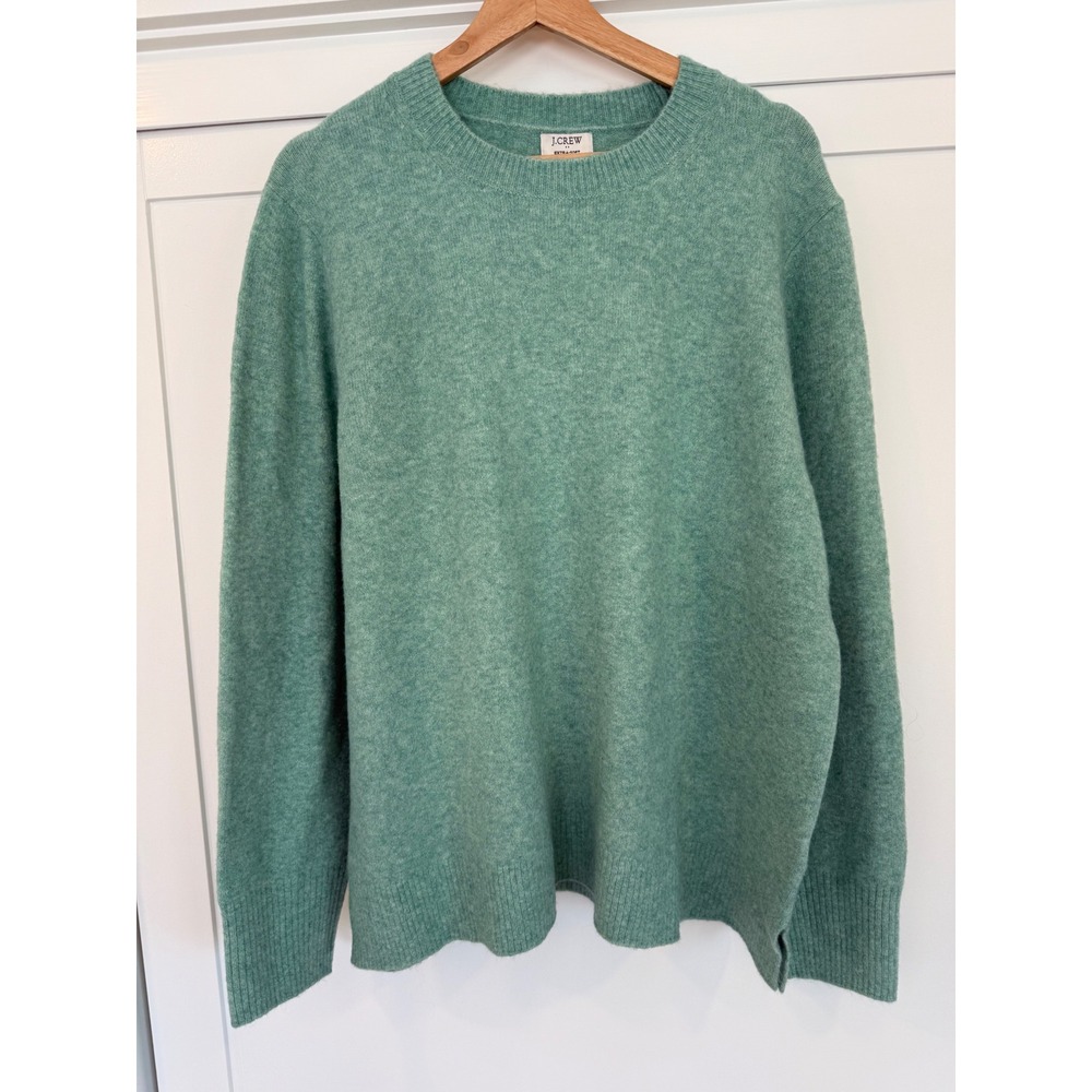 J.Crew Extra-Soft Crewneck Sweater Seafoam Green Wool Blend XXL NWT SR4608